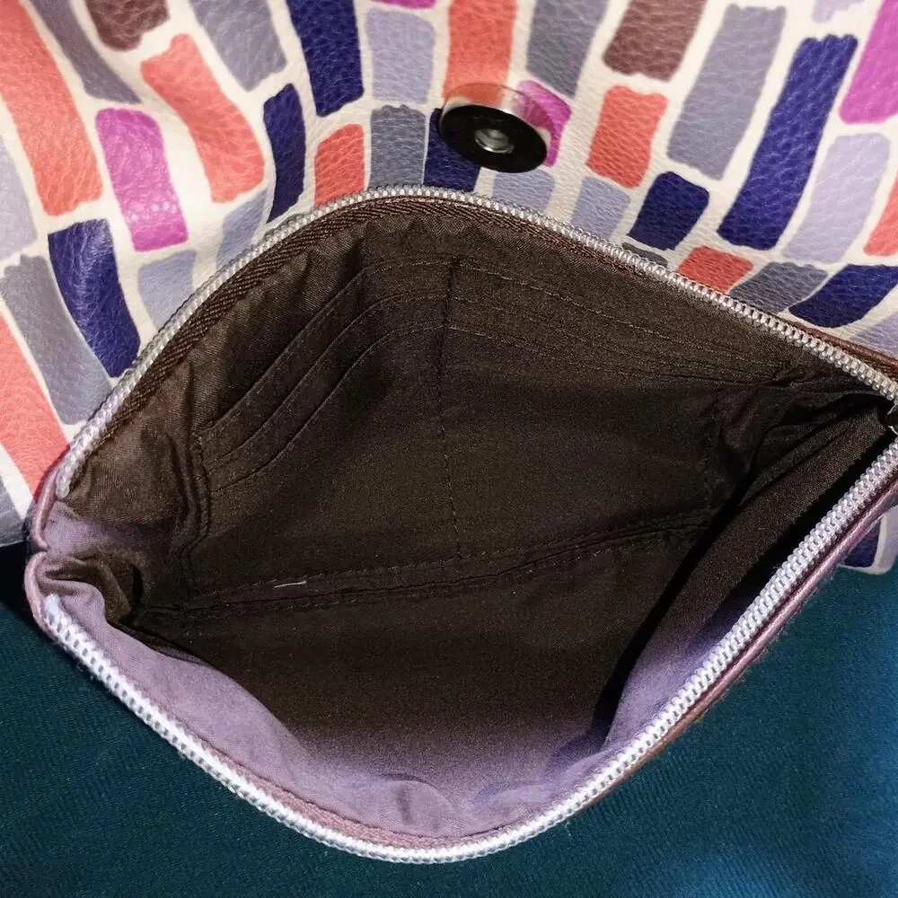 Relic Fossil Y2K Crossbody Bag - Multicolor Geo Pattern (EUC)